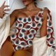 thumbnail image 3 of Gibobby Trajes de Baño Mujer Traje de baño Monokinis con cuello en V acanalado para mujer Trajes de baño fruncidos en la parte delantera Trajes de baño(Azul,CH), 3 of 5