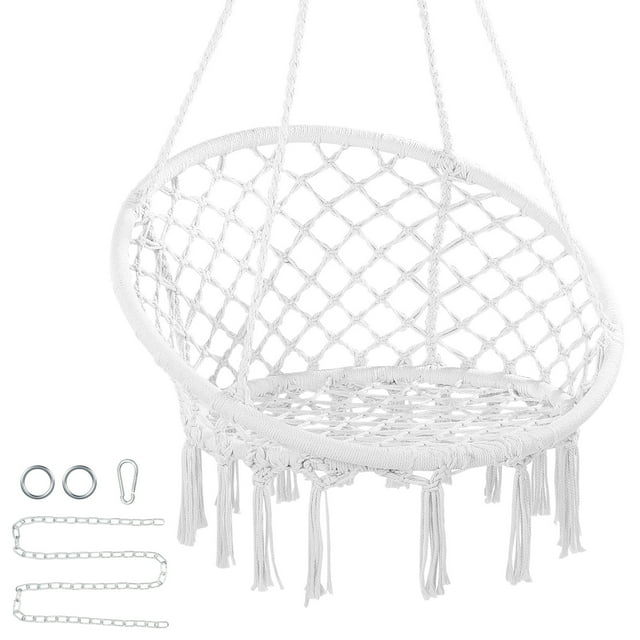 Hamaca colgante VEVOR, silla colgante de macrame para interior y exterior