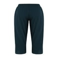thumbnail image 3 of Pantalons Raccourcis en Coton et Lin pour Femmes Grande Taille avec Poches Coupe Ample Jambe Large Cheville, 3 of 5