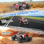 AUOSHI RC Car – 1:16 Remote Control Truck, 30MPH High-Speed 4WD Off-Road Car with 2 Rechargeable Batteries, 60 Min Playtime, LED Lights – Great Gift for Kids & Adults