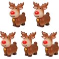 thumbnail image 1 of YISITIAN Mini Reindeer Figurines, 5PCS Set of Small Christmas Deer Decor for Tabletop Display, Cake Topper, and Holiday Village Scenes, Ideal for Home, Office, and DIY Crafts AZ1014-4315, 1 of 7