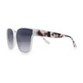 thumbnail image 6 of Womens Inset Lens Large Plastic Rectangle Horn Rim Marble Inlay Sunglasses White Slate - Smoke, 6 of 8