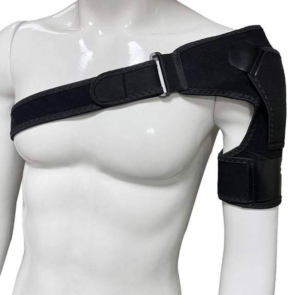 Adjustable Sports Shoulder Brace for Men and Women - Cold Compress Strain Relief Strap for Weightlifting and Basketball