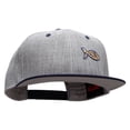 thumbnail image 5 of Jesus Fish Religious Patched Flat Bill Snapback Two Tone Cap - Navy Grey OSFM, 5 of 5