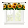 thumbnail image 2 of Rdsfhsp Sunflower Window Valance Curtain, Bright Floral Pattern Kitchen Valance with Rod Pocket, Farmhouse Home Decor Short Curtain, 2 of 5