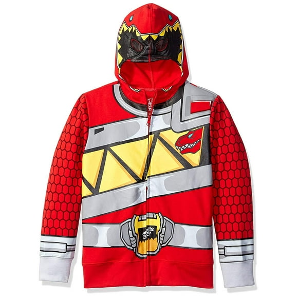 Power Rangers Little Boys Red Ranger Dino Charge Costume Hoodie, Large-7