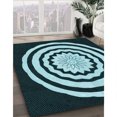 thumbnail image 2 of Ahgly Company Indoor Rectangle Patterned Deep Teal Green Area Rugs, 7' x 9', 2 of 6