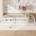 thumbnail image 3 of Bed Frame Full Size Floor Bed, Montessori Floor Bed with Fence, Montessori Bed Full Size, Wood Montessori Floor Bed for , , , White.,Platform Bed Frame, 3 of 17