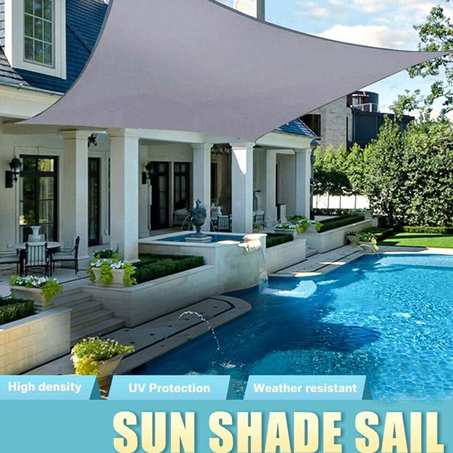 Details about   Waterproof Shade Sail Patio Awning Outdoor Garden Pool Sun Canopy Shelter Cover 