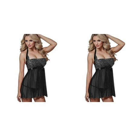 2 Pack Women Plus Size Garter Chemise Blind Fold Lingerie Sparkly Lingerie for Women Matching Couples Underwear Set 34ddd Bras for Women Womens Lingerie Set with Stockings Big Eve for Women