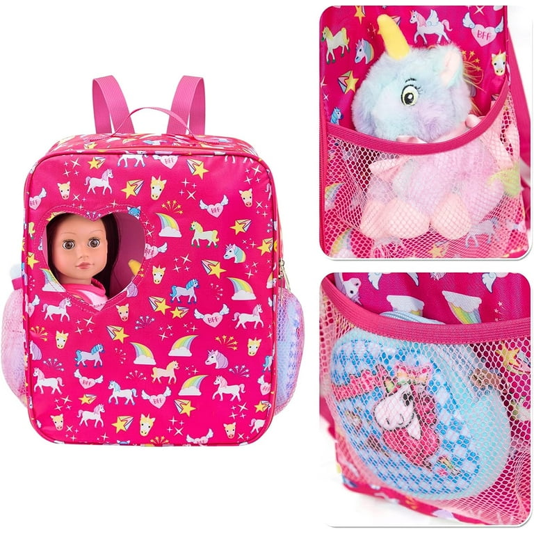 Fancy PCS 18 Inch Doll Carrier Set with Clothes Shoes