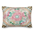 thumbnail image 2 of Creative Products Large Pink and Green Folk Pattern 14x20 Indoor / Outdoor Pillow, 2 of 3
