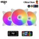 thumbnail image 1 of GO-ventilador AR12 blanco RGB de 120mm, caja de ordenador para gamer, kit de refrigeración, 12cm, ajuste de velocidad, 12V, ARGB, 1 of 4
