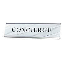 Signs ByLITA Concierge Silver Frame, Novelty Desk Sign (2x8?)
