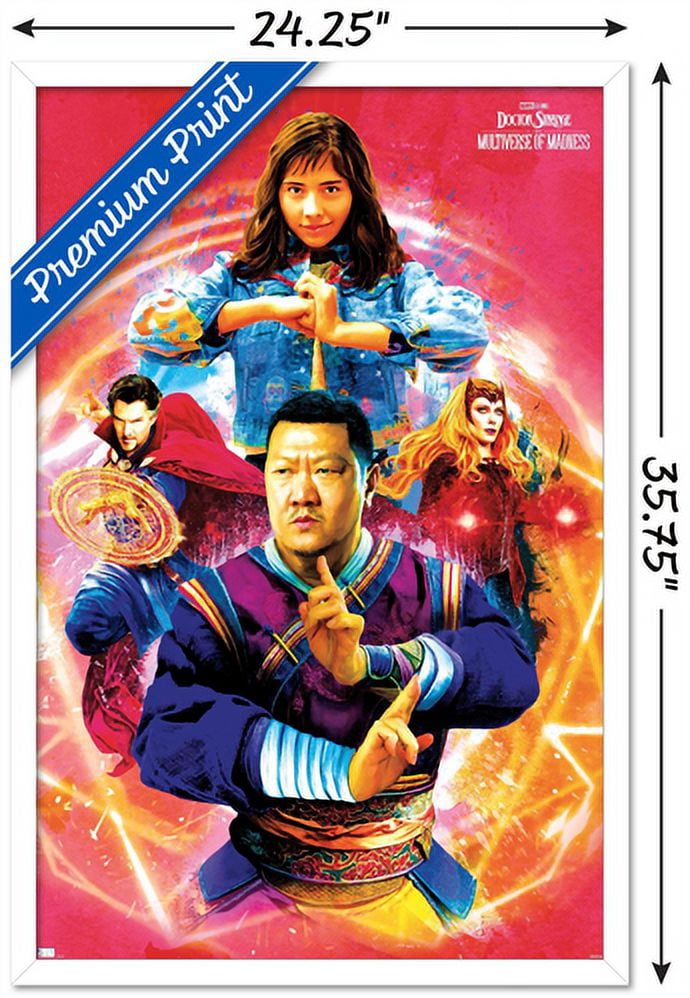 Marvel Doctor Strange in the Multiverse of Madness - Ensemble Wall Poster, 22.375" x 34", Framed