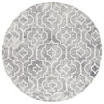 thumbnail image 2 of Safavieh Dip Dye Lairos Distressed Wool Area Rug, Gray/Ivory, 7' x 7' Round, 2 of 11