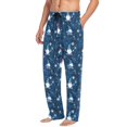 thumbnail image 6 of Gnomes Snowflakes Mens Pajama Pants Cotton Elastic Waistband Lounge Sleep Pajama Bottoms Pj with Pocket, 6 of 7