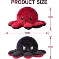 thumbnail image 3 of Reversible Octopus Plush Toy,Octopus Stuffed Animal, Soft Plush Gift for Kids, Girls, Family, Friends (20cm - Red & Black), 3 of 5