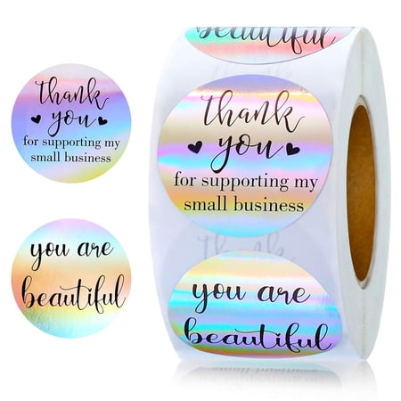 500 Pieces Thank You for Supporting My Small Business Stickers Round ...