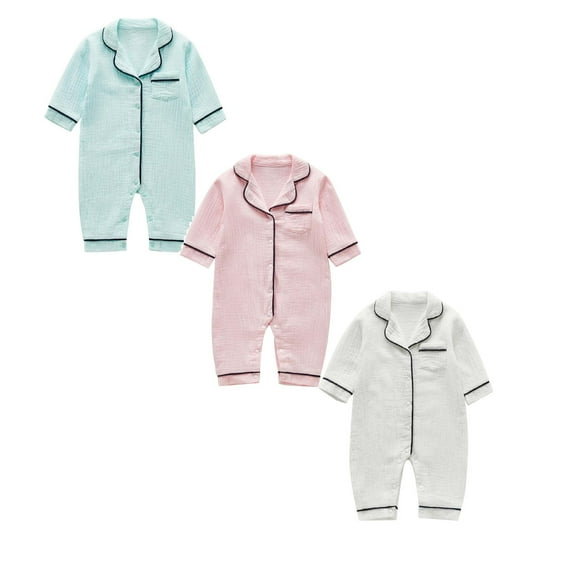 Newborn Bodysuit Base Onesie Pajamas Soft Long Sleeved Bodysuits Preemie Clothes Boys 3-6 Months Pack of 3