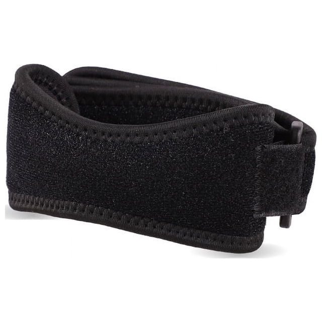 Paquete de 2 para aliviar el dolor de rodilla y estabilizador de rótula, correa para la rodilla, soporte para senderismo, fútbol, baloncesto, correr, saltadores de rodilla, tenis, negro