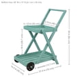 thumbnail image 5 of Sunnydaze 34" H 2-Tier Blue Fir Wood Wheeled Plant Stand Cart, 5 of 14