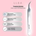 thumbnail image 3 of LLBA Lash Tweezer Professional Volume False Lash Application Tool | Multi Shapes & Purposes Tweezers | Non-Slip Grip Tweezers for Volume, Isolation & Classic Lashes (Silver, Abracadabra Isolation), 3 of 7