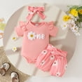 thumbnail image 2 of Yindaity Baby Girl Onesies Baby-girls Short-sleeve Onesies Bodysuits Pink,12-18 Months, 2 of 9