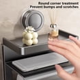 thumbnail image 6 of No Drill Bathroom Shelf Waterproof Storage Rack 7.87in Suction Cup Mounted Adhesive Free Space Saving Organizer for Bathroom Shower Toilet Shower Gel Tissues Phone Bathroom Accessories Storage, 6 of 8