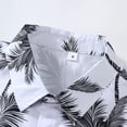 thumbnail image 6 of IWRICH Hawaiian Shirt Set for Men Short Sleeves Tropical Printed Shirts and Shorts 2 Piece Casual Button down Summer Beach Floral Outfits 18-White S, 6 of 7