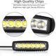 thumbnail image 2 of Luz Led de trabajo de 18w, 12v, 24v, luz Led de trabajo, barra impermeable, lámpara delgada para barco, camión, coche, Suv, Atv, 4wd, todoterreno Rojo Verde Cocina, Decoración y Otros, 2 of 4