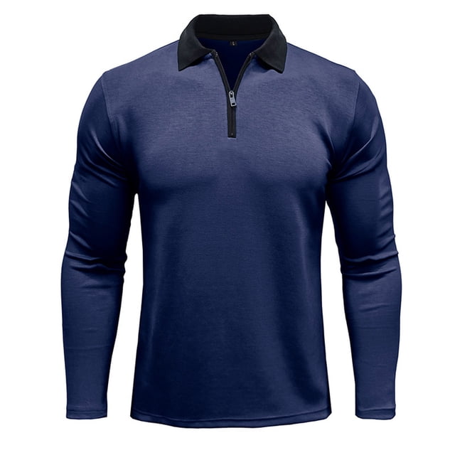 Blusa y camisa de manga larga con cuello vuelto para hombre, camiseta de manga larga con cuello alto y cremallera, camiseta lisa con parte inferior, blusa de manga larga con cuello vuelto, blusa para