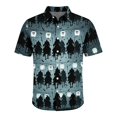 thumbnail image 4 of Halloween Shirts for Men Ghost Skeleton Graphic Collared Scary Tees Spider Print Short Sleeve Vintage Casual T Shirt 4XL, 4 of 5