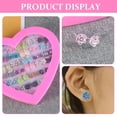 thumbnail image 3 of HEALEEP 2 Boxes Fashion Earrings Studs Assorted Color Plastic Jewelry for Family Members, 3 of 8