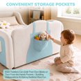 thumbnail image 4 of Mophoto Toddler Bed,Toddler Flood Bed with Extra Safety Broad, Removable Guard Rails,Standard Crib Size,Certified Fabric Toddler Beds for Kids, 4 of 9