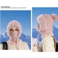 thumbnail image 3 of 3 in 1 Beanie Hat with Scarf and Mask, Outdoors Windproof Scarf Hat,Warm Winter Balaclava Knitted Masks Cap, Neck Warmer, 3 of 5