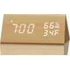 thumbnail image 1 of Wooden LED Digital Alarm Clock with 3 Alarms and Temperature Display (Brown), 1 of 5