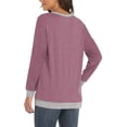 thumbnail image 6 of Long Sleeve Shirts for Women Casual Pullover Tops Sweatshirts for Women(Mauve M), 6 of 6