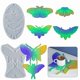 thumbnail image 2 of Molde de epoxi de cristal con forma de mariposa irregular for posavasos, molde de silicona for manualidades, 2 of 2