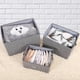 thumbnail image 2 of Contenedores de Almacenamiento Plegables YONGSHENG Tela de Lino Color Gris Mediano, 2 of 2