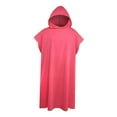 thumbnail image 3 of Poncho de microfibra para surf, con capucha, toalla de playa con capucha, toalla de natación para piscina Rojo, 3 of 8