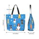 thumbnail image 5 of Balery Cute Dogs Bolsa Tote Estilo Estético con Cremalleras, Bolsa de Hombro, Bolsa de Compras Grande y Plegable, 5 of 8