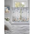 thumbnail image 3 of Blue Beige Coastal 2 Panel Kitchen Curtains for Windows, Beach Starfish Summer Eucalyptus Retro Bathroom Privacy Curtain, Home Décor Window Treatment for Bedroom/Living Room 55"x45", 3 of 6