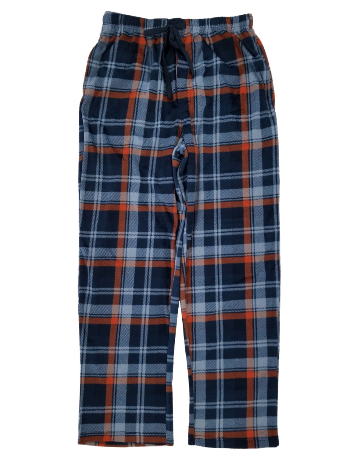 orange and blue plaid pants