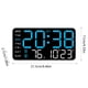 thumbnail image 3 of Reloj de Pared Digital Led Hsj240917002 | Despertador con Pantalla Grande, Fecha, Temperatura y Control Por Voz | Brillo Ajustable | Moderno Reloj Digital con Calendario para Dormitorio, Sala de Esta, 3 of 6
