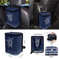 thumbnail image 4 of Yuyamidu Sea Turtle Car Seat Cover Set of 15 Blue Steering Wheel Cover Seatbelt Shoulder Pad Coasters Garbage Bins Rear View Mirror Cover Keychain Air Vent Storage Pouch Universal Fit, 4 of 7