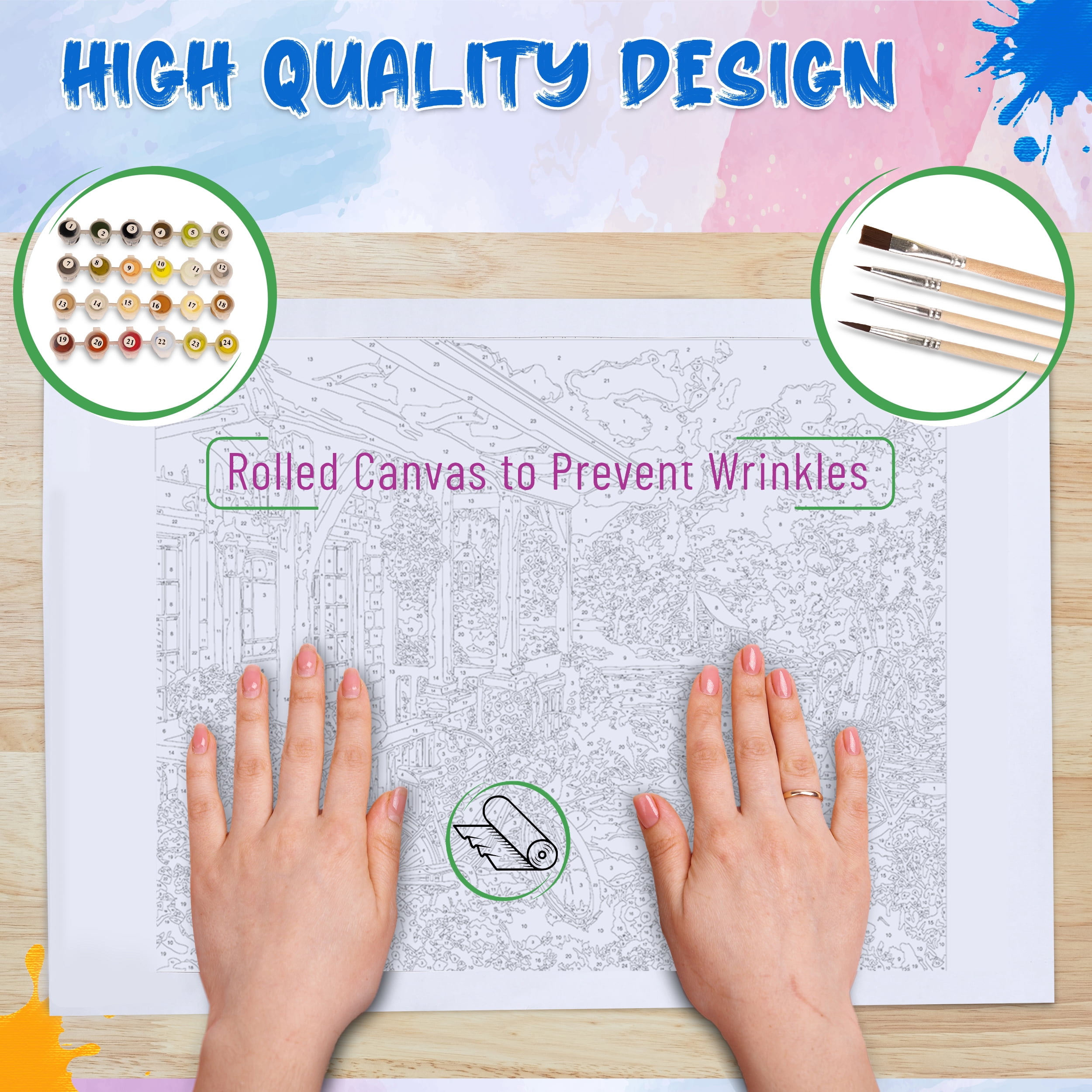 Ledgebay Paint by Number Kit for Adults, Unframed (Life's Reward)