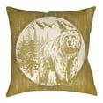 thumbnail image 2 of Artistic Weavers LGCB2013-1616 Artistic Weavers Lodge Cabin Bear Poly Filled Pillow - Teal & Beige - 16 x 16 ft., 2 of 7