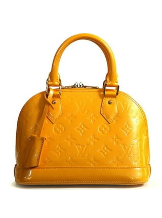 Authenticated Used Louis Vuitton LOUIS VUITTON Monogram Vernis Houston Tote  Bag M91055 Lime Yellow 