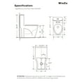 thumbnail image 4 of WinZo Elongated Rear One Piece Toilet High Efficiency Dual Flush 1.1/1.6 GPF With UF Soft Closing Seat,Wall Discharge Horizontal Outlet For  Basement,White, 4 of 4